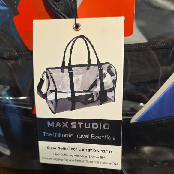 Max Studio Black Transparent Duffel Bag - Picture 2 of 12